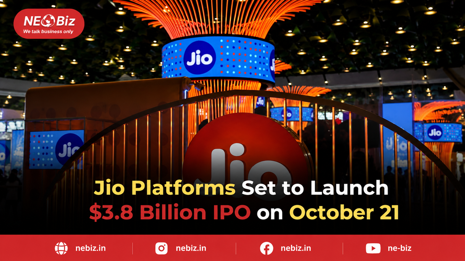 Jio Platforms Set to Launch  $3.8 Billion IPO on October 21